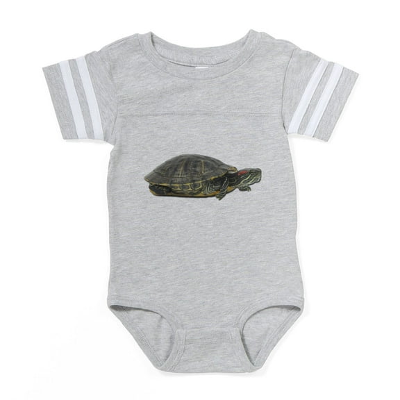 CafePress - FIN Turtle Red Ear ... - Cute Infant Baby Football Bodysuit