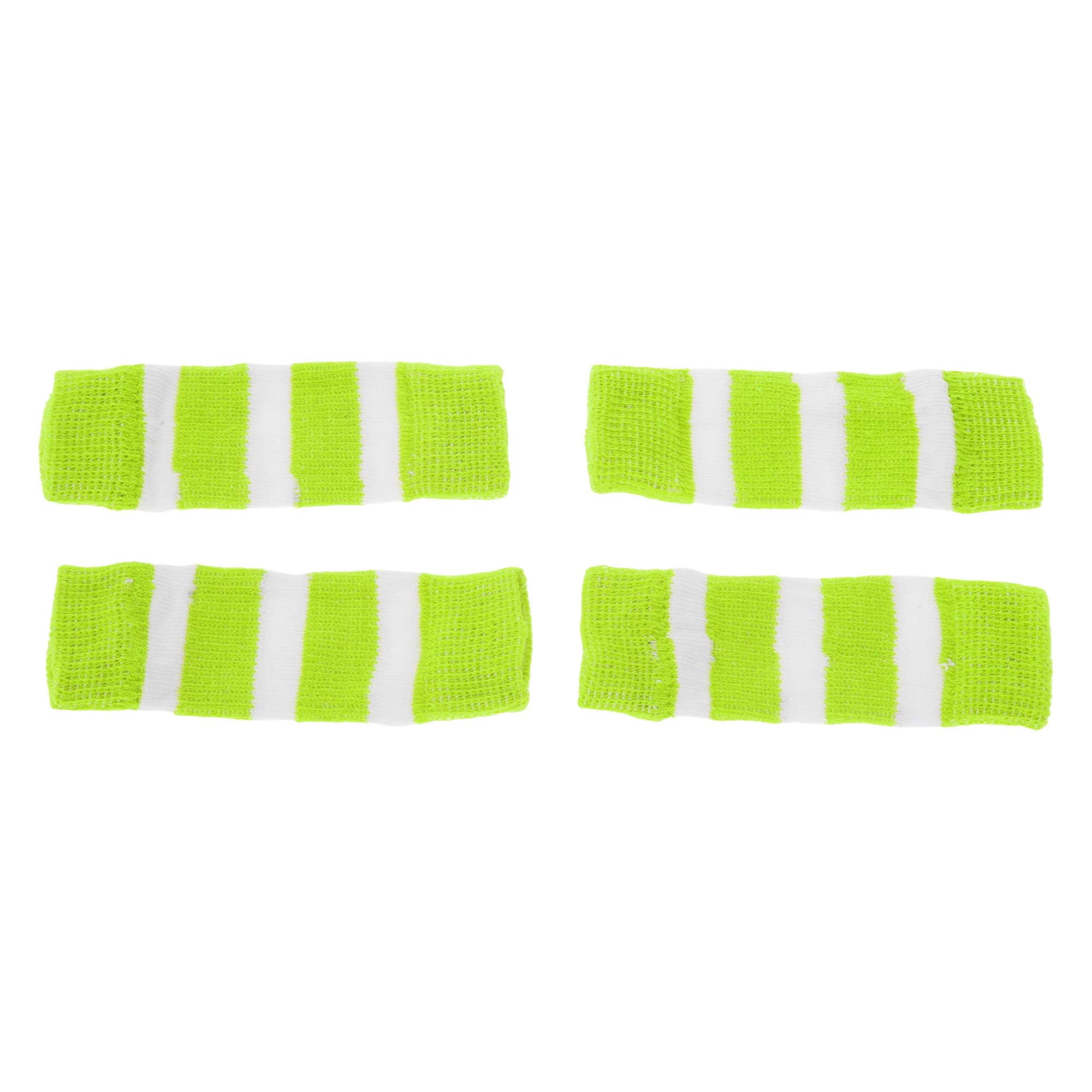 Unique Bargains Pack of 4 Dog Soft Knitted Socks Joint Protection Green White S