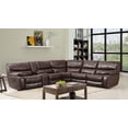 thumbnail image 2 of HomeRoots 343958 254 x 41 x 40 in. Modern Dark Brown Leather Sectional Sofa with Power Recliners, 2 of 2