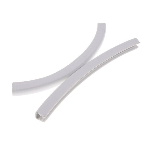 Kit de 2 tiras protectoras de goma para la cola de la tabla de longboard, absorción de impactos, 32 x 2 cm Blanco