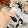 thumbnail image 4 of Manfei Rustic Leaves 7-Piece Twin Bedding Sets,Modern Aesthetic Deagin Bedding Comforter Set,Beige Green Orange Sheet Sets For Girls,Super Cozy Room Decor Reversible, 4 of 8