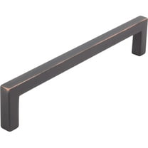 Contemporary Square Cabinet Pull, 160 Millimeters, Zinc Base Material, Vintage Bronze by Stone Harbor Hardware
