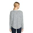 thumbnail image 4 of Time and Tru Women's Long Sleeve Hacci Top (2 Pack), 4 of 5