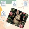 thumbnail image 3 of Rabbit Square Gaming Mouse Pad Desk Mat, 8.3x9.8 Inch, Non-Slip Rubber Bottom, Printed, Suitable for Office and Gaming, 3 of 6