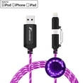 thumbnail image 5 of MesaSe Visible EL Flowing Light Charging Cable & Micro USB Charge and Sync EL Light Cable Light up Charging Sync Data Cable for Android and i-Product (Purple), 5 of 5