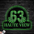 thumbnail image 4 of Glowneon Basic House Number Plaques Plant, Address Metal Sign, 4 of 4