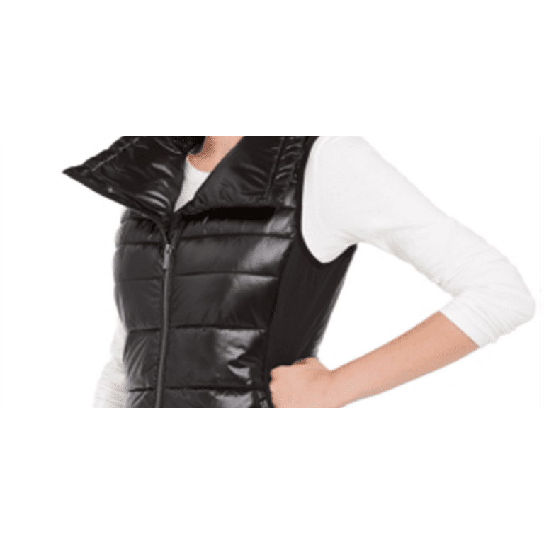 Calvin Klein Womens Performance Funnel Neck Quilted Outerwear Vest