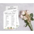 thumbnail image 4 of Inkdotpot Wedding Shower Bachelorette Party Bulk ActivityGameCardsWhats In Your Purse Bridal ShowerGame 50-Pack Floral Brunch & Bubbly, 4 of 7
