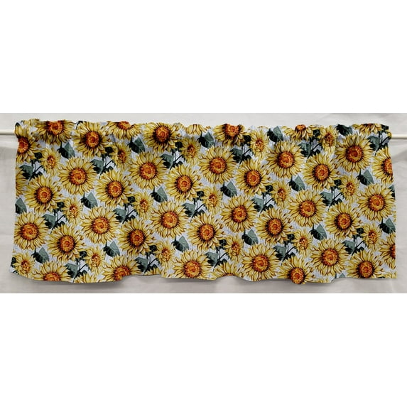 Harvest Sunflowers Valances by Penny's Needful Things (Two Valance Panels 12 inches Long LINED)