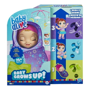 Baby Alive: Baby Grows Up Shining Skylar or Star Dreamer 14-Inch Doll Brown Hair Kids Toy for Boys and Girls