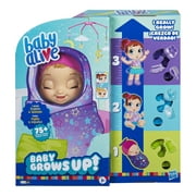 Baby Alive Baby Grows Up Growing and Talking Baby Doll, 1 Surprise Doll, 8 Accessories