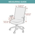 thumbnail image 3 of Velvet Office Chair Cover, Universal Computer Office Chair Covers Stretch Desk Chair Covers Removable Washable Rotating Chair Slipcovers for Rotating Chair-Light Blue-Medium, 3 of 8
