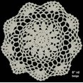 thumbnail image 1 of Creative Linens 6PCS 8" Round Crochet Lace Doily Beige 100% Cotton Handmade, Set of 6 Pieces, 1 of 3