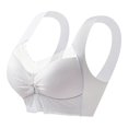 thumbnail image 1 of Brasier Tela de Mantequilla Sujetador de Copa Fija sin Aro de Acero con Espalda de Encaje para Mujer, conjunto de Chaleco con Fruncido y Caída Grande, 1 of 2