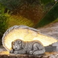 thumbnail image 6 of Yunuuuoa Solar Powered Garden Statue Outdoor Decor Memorial Pet Sculpture Angel Wing Dog Figurine for Yard Lawn Art Home Garden Gift, 6 of 6