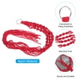thumbnail image 4 of Soportes de plantas de macramé Uxcell para interiores, estante para plantas colgante con base de madera resistente para colgar en la pared, techo o ventana, paquete de 2 rojos, 4 of 7