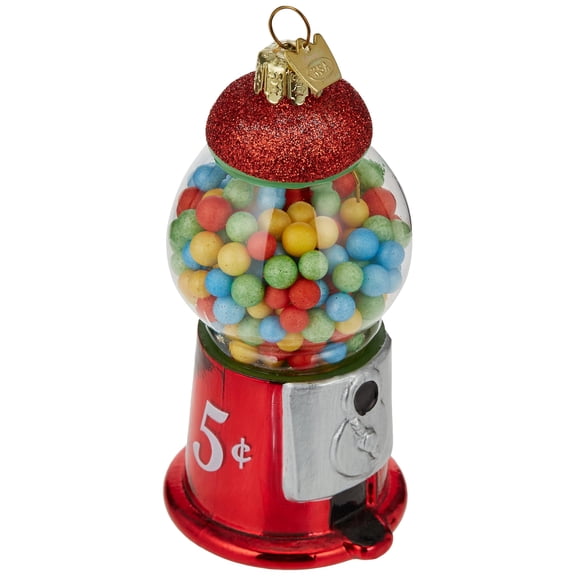 Noble Gems Kurt Adler 4-1/2-Inch Glass Gumball Machine Ornament