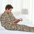 thumbnail image 6 of Daiia Raccoon for Men's Long-Sleeved Pajama Set – Soft & Comfortable Sleepwear Button-Up Pajamas Cozy Lounge Wear-XX-Large, 6 of 7