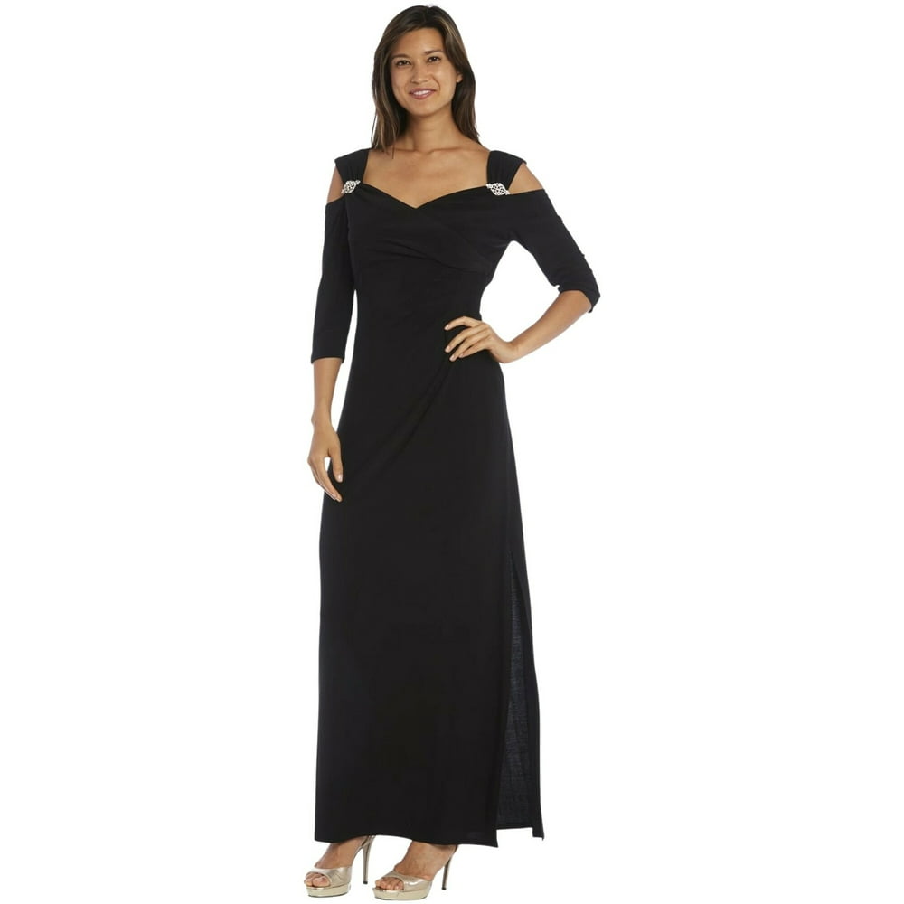dressbarn DressBarn Women's Column Evening Gown with Shoulder Cutouts Dress