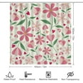 thumbnail image 2 of Bathroom Shower Curtain 4 Piece Sets, Pink Abstract Flower with 72" X 72" Waterproof Shower Curtain Non-Slip Rug Toilet Lid Cover Bath Mat and 12 Hooks for Bathroom Decor Set, 2 of 8