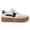 White/Black, variant on LUCKY STEP Thick Sole Suede Genuine Leather Classic Casual Walking Shoes,Beige,Womens