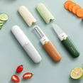 thumbnail image 3 of Paring knife, Paring Knives Sharp Vegetable and Fruit Knife with Sheath Cover, Small Peeling Fruit Knife with Comfort-Grip Handles for Cutting & Slicing, 1Pc, Durable & Multicolor(Grey,6.9x1.4"), 3 of 7