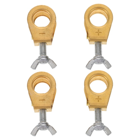 LITINKIMI 2Pairs Durable Brass Battery Terminal Clips for Car Post Terminals with Quick Disconnect Feature