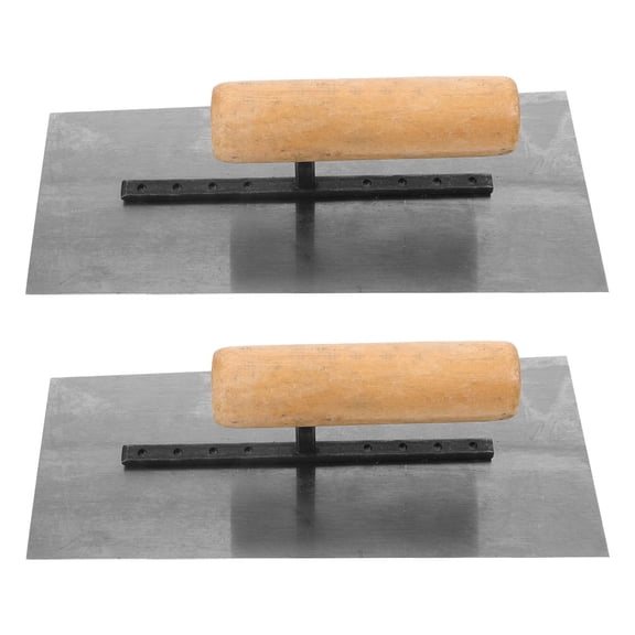 WEUVEB Flat Trowel Silver 2Pcs 8.1x3.3x2.4in Stainless Steel