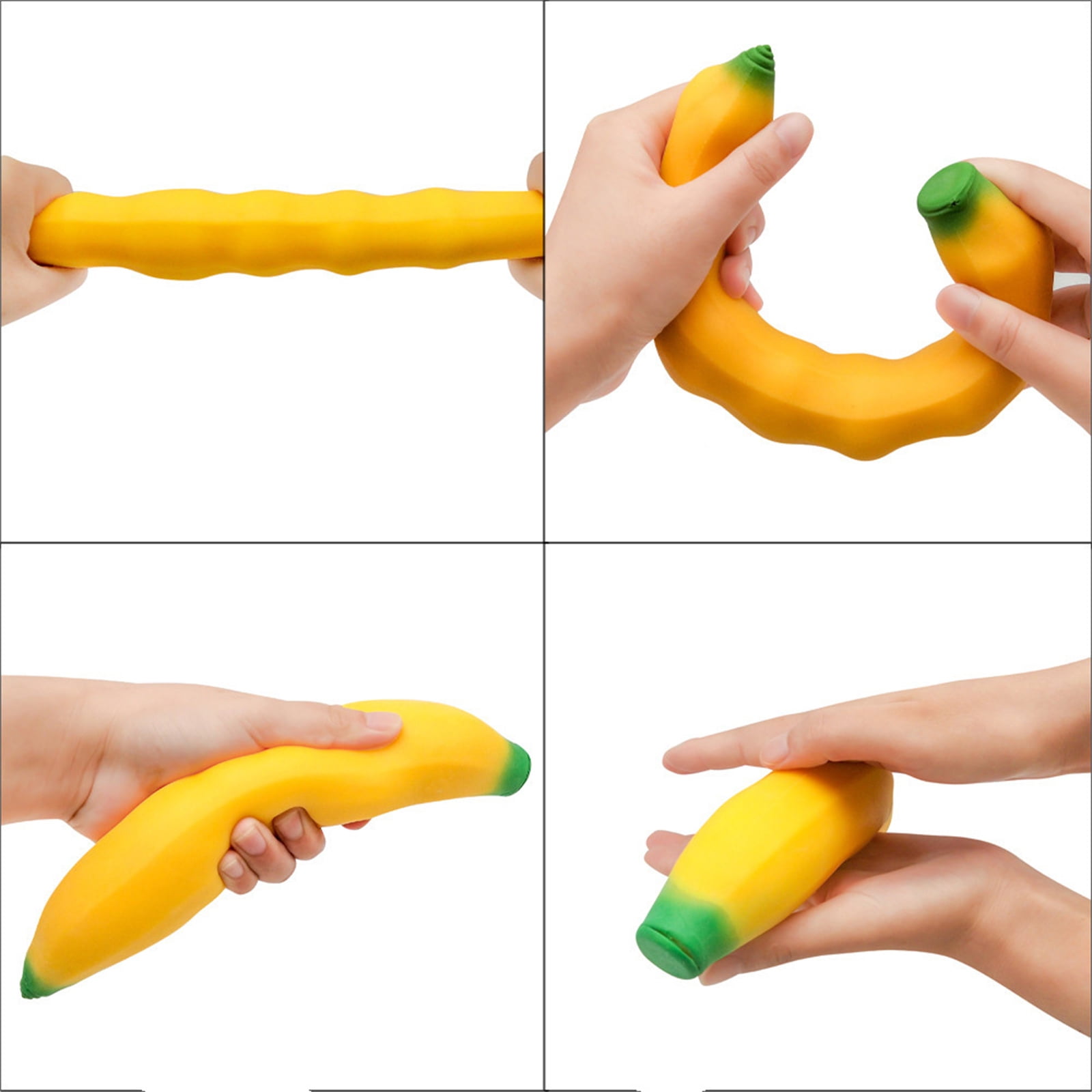 Banana Squishy Toy, Realistic Banana Slow Rebound Stress Relief & Anxiety Fidget Toy for Sensory Play