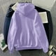 thumbnail image 4 of Gibobby Túnica de moda Sudadera de mujer de manga larga con estampado diario Sudadera larga con capucha Sudadera con cordón Estampado （Morado， XL), 4 of 4
