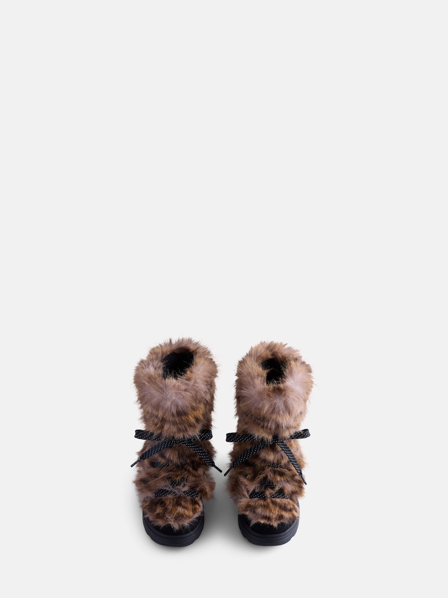 Ozark Trail Little and Big Girls' Faux Fur Trim Winter Boots