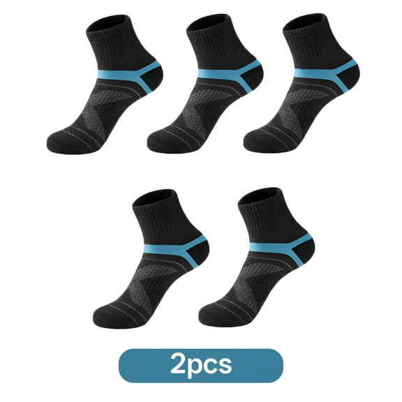 TELOLY Men's Mid Length Socks Sports Socks Basketball Socks Low Cut Anti Slip Sweat Absorbing Breathable And Thickened Running Socks 5 Pairs