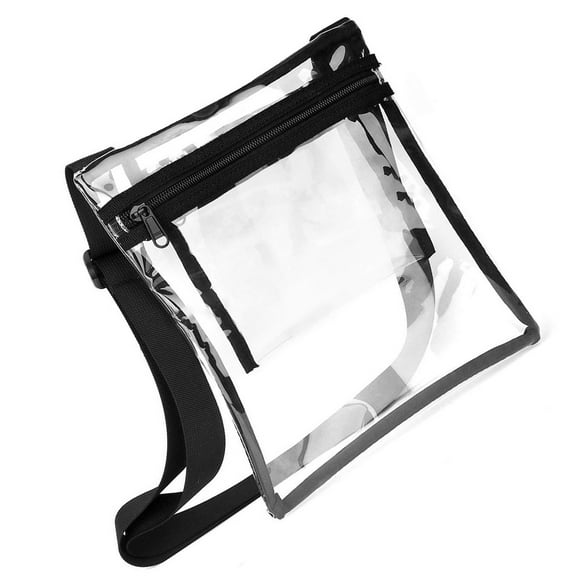 Eigraketly Bolso cruzado transparente para hombre y mujer, bolsa de transporte de viaje, correas ajustables, bolsos de hombro transparentes, contenedores, Deportes y aire libre Negro Eigraketly OD016648-02