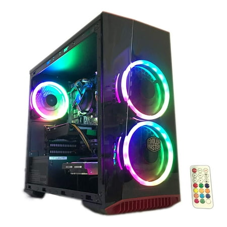 Gaming PC Desktop Computer Intel i5 3.20GHz,8GB Ram,1TB Hard Drive,Windows 10 pro,WiFi Ready,Video Card Nvidia GTX 650 1GB, 3 RGB Fans with (Best Desktop Computers For Gaming 2019)