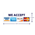 We Accept Credit Cards AmEx Visa MasterCard Discover Decals Sticker ...