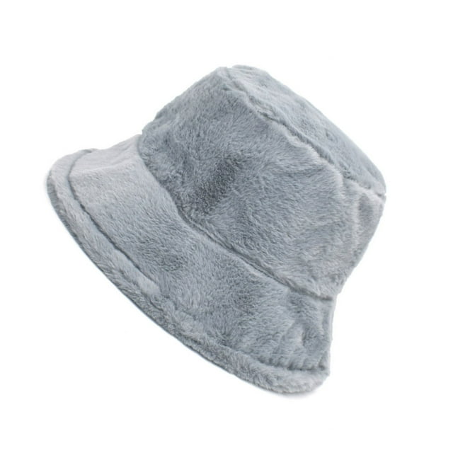 Womens Solid Color Winter Thermal Windproof Bucket Fisherman Hat for Women for Girls