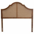 thumbnail image 2 of Pemberly Row Ash Walnut Finished Wood Queen Size Headboard with Rattan, 2 of 8