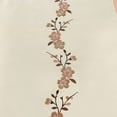 thumbnail image 5 of Chezmoi Collection Linnea 4-Piece Luxury Blush/Neutral/Taupe Cherry Blossom Floral Embroidery Window Curtain Panel Set with Sheer Backing Valance Tassels, 120 inch x 84 inch, 5 of 9