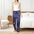 thumbnail image 4 of Kdxio Women's Comfy Stretch Mystery House Halloween Night Print Drawstring Pajama Pants-Small, 4 of 5