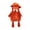 Red, variant on Elephant Fuzzy Ball Hand Towel, Forest Animals Series Super Soft Cotton Bath & Kitchen Towels, Absorbent Decorative Fuzzy Ball Hanging Towel for Bathroom, Sink, Countertop(Red)