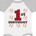 thumbnail image 4 of Inktastic First Birthday Baseball Boys Baby Bodysuit, 4 of 5