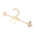 thumbnail image 2 of Percha para ropa con cuentas, percha para pantalones con lazo de perlas, perchas decorativas para Percha Clips Beige, 2 of 9