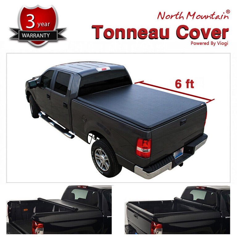 Black Soft Vinyl Roll-Up Tonneau Cover Fit 05-21 Frontier 09-12