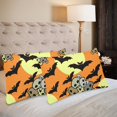 thumbnail image 2 of MKHERT Black Bat And Skull Pillowcase Pillow Protector Cushion Cover 20x30 inch,Set of 2, 2 of 3