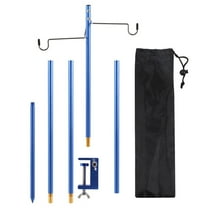 Yucurem Camping Lantern Stand Portable Folding Lamp Stand for Camping Fishing Outdoor Tools (Blue)
