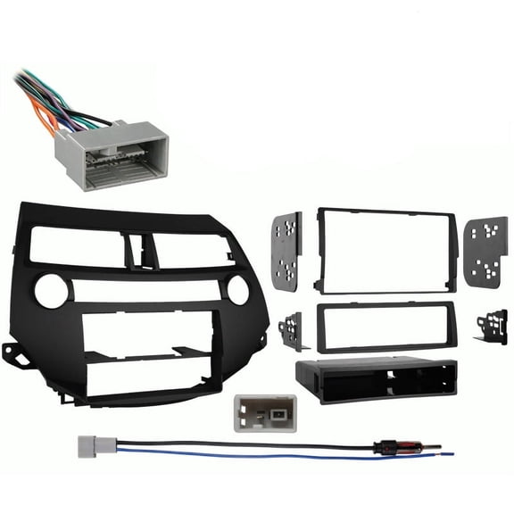 Fits Honda Accord Crosstour 2010-2014 Manual Climate Metra Single or Double DIN Dash Kit with Harmony Radio Harness