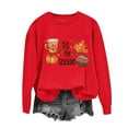 thumbnail image 2 of Byworldtasic Womens Oversized TopsWomen Tis The Season Pumpkin Football Long Sleeve Tops Thanksgiving Halloween Pullover Sweatshirt, 2 of 4