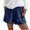 Dark Blue, variant on Womens Shorts Elastic Waist High Waisted Denim Summer Sparkly Sequin Pocket Hem Hot Pants Gym Shorts