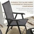 thumbnail image 4 of Outsunny 4-Piece Folding Dining Chair Set for Relaxing on Patio, Dark Grey, 4 of 10