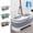 Beige, variant on Bowayaoa Collapsible Plastic Bucket with Wheels for House Cleaning, Camping, and RV - Multi-Purpose Rectangular Handy Basket for Cleaning Mop - Lightweight and Portable